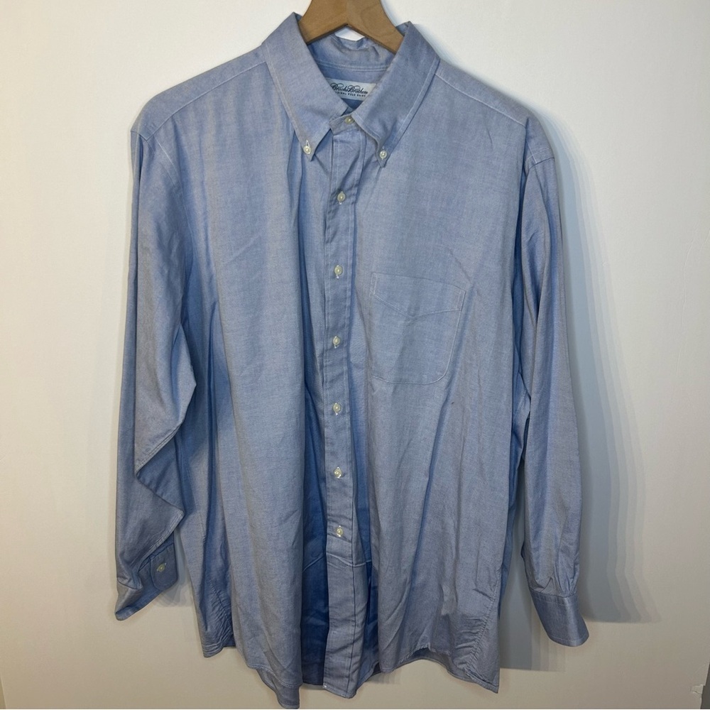 Brooks Brothers Blue Original Polo Shirt, Size 17.5-33, Button Down Collar